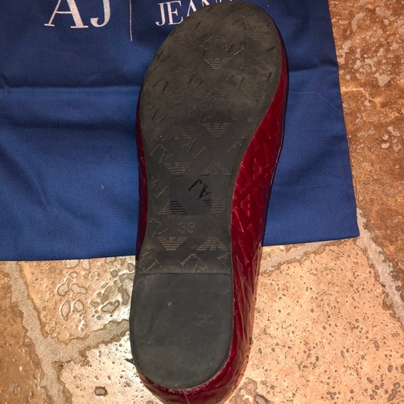Ladies size 8 Armani jeans patent ballet flat - Picture 5 of 7